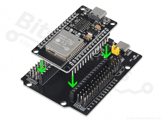 ESP32 expansion board voor 30-pins boards